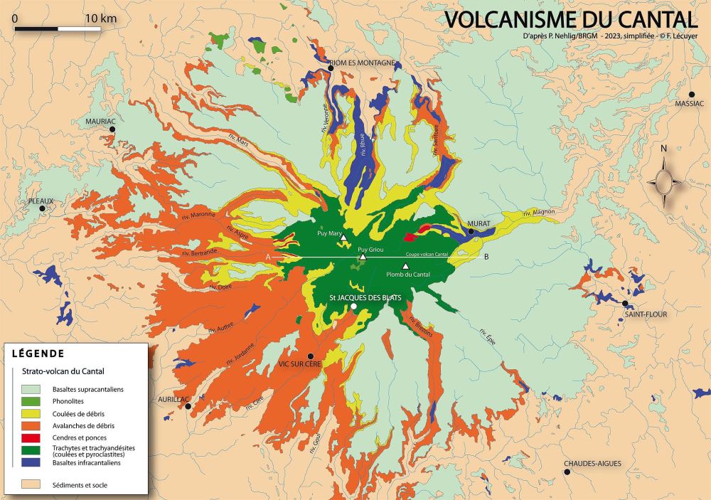 Volcanisme du Cantal - strato volcan